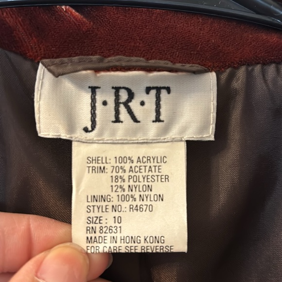 VTG J.R.T blazer with suede trim size 10 - Picture 5 of 7